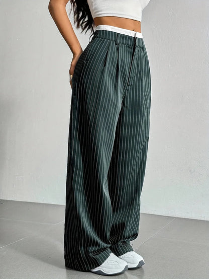 PinstripePower™ — Sculpt Your Curves and Command Every Room with Effortless Style