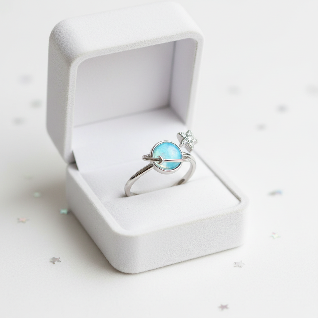 Lunaire™ Star & Moon Ring for Daughter