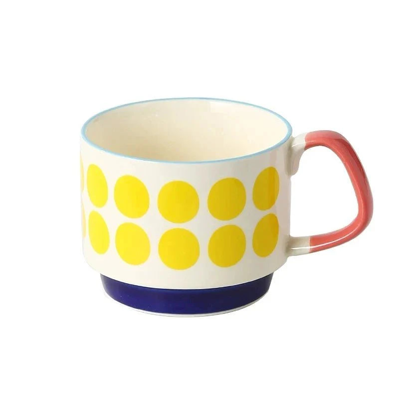 Ardena — Ceramic Stackable Coffee Mug with Vibrant Midcentury Design