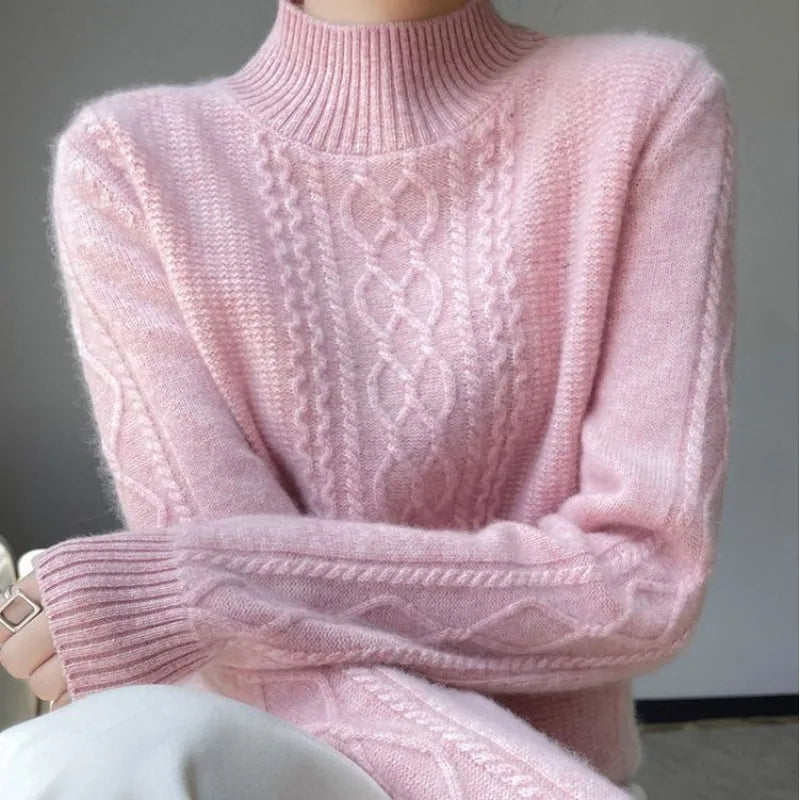 Lunora Turtleneck Sweater — Soft Lambswool Knit for Warmth and Style