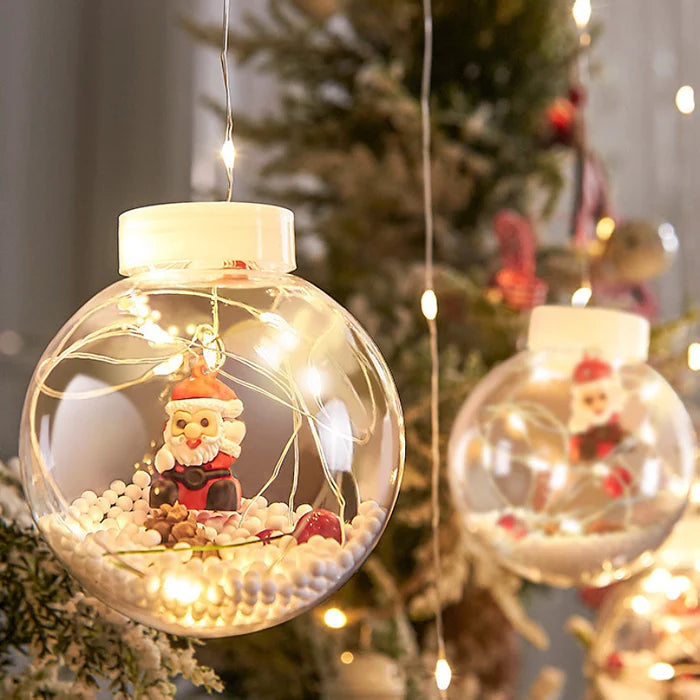 Lumora Santa Glow — Guirlande lumineuse LED de Noël avec boules 3D festives