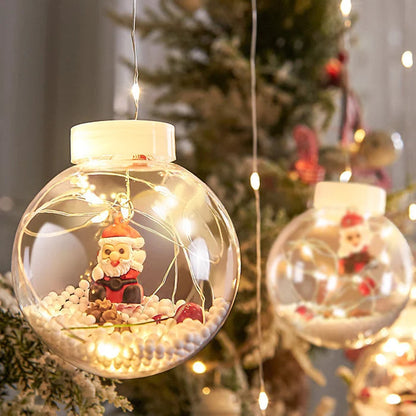 Lumora Santa Glow — Guirlande lumineuse LED de Noël avec boules 3D festives
