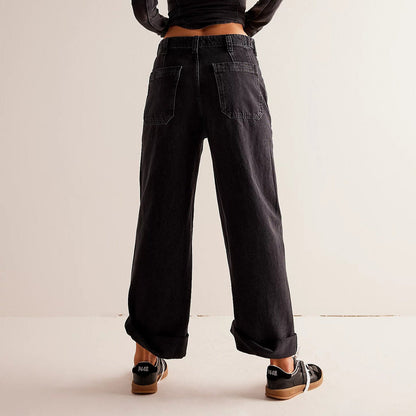 Varenza — Relaxed High-Rise Wide Leg Jeans with Vintage Wash