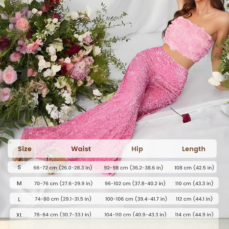 Liora — Women's Sequin Wide-Leg Pants with High-Waist Fit