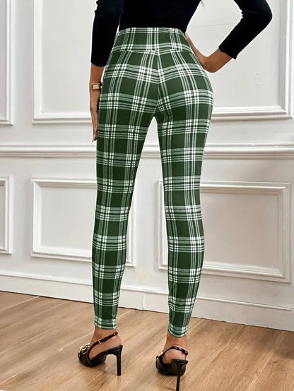 PlaidPower Trousers™ — Sculpt Your Waist and Own Every Room with Effortless Elegance