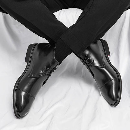 Arlen — Bottes en cuir pour homme à bout cap-toe avec semelles intérieures rembourrées
