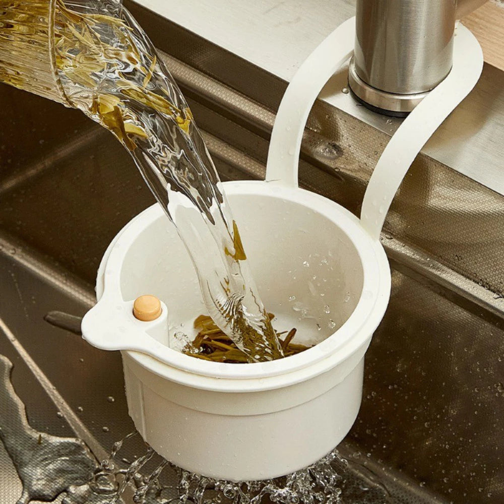 Neruvo — Kitchen Sink Drain Basket with Odor Control and Easy Waste Disposal