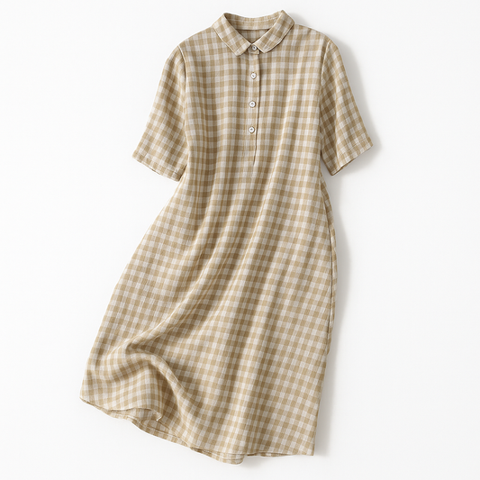Liora — Breathable Linen Shirt Dress with Relaxed Fit