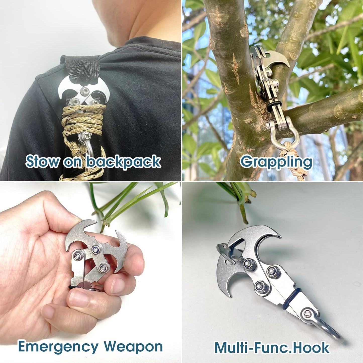 Zyntek Multifunctional Stainless Steel Outdoor Carabiner Hook
