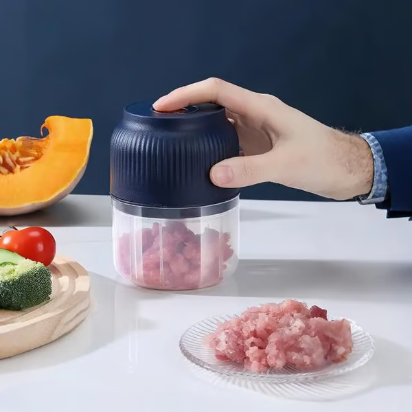 NimbleX Electric Garlic Chopper — Portable Mini Food Processor with St ...