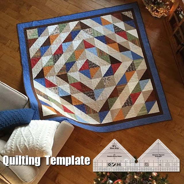 Quilara 90 Double-Strip Ruler — Precision Quilting Tool for Triangle Cuts
