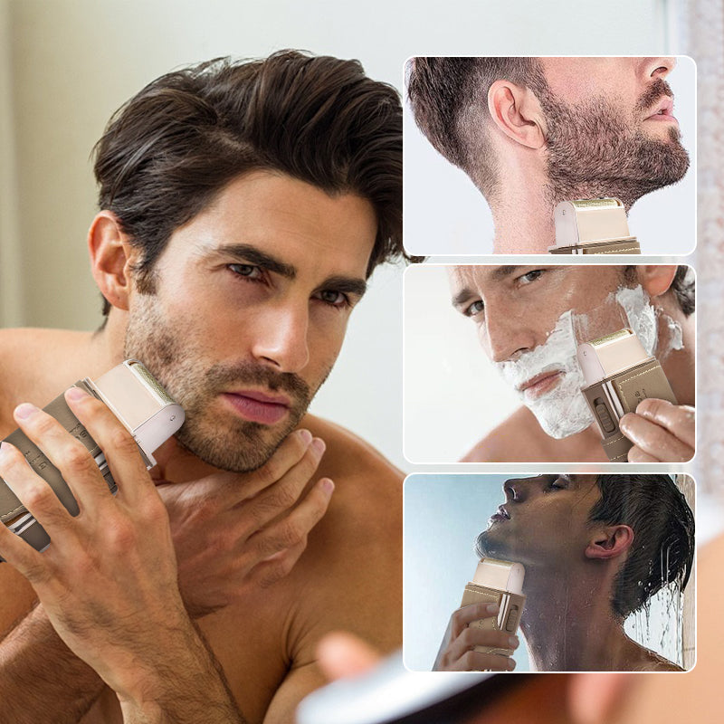 Velaro — Portable 2-in-1 Electric Shaver with Built-In Mirror