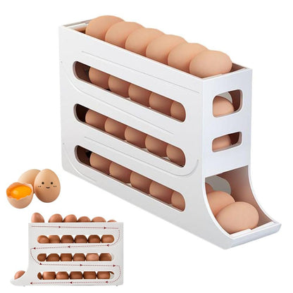 Clevora Egg Cradle — Automatic Rolling Egg Storage Organizer