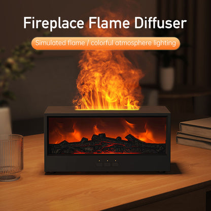 Veloira Flame Diffuser — ultraääninen aromadiffuuseri LED-takkatehosteella