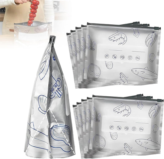 AlumaKeep — Reusable Aluminum Foil Food Storage Bags with Resealable Zipper