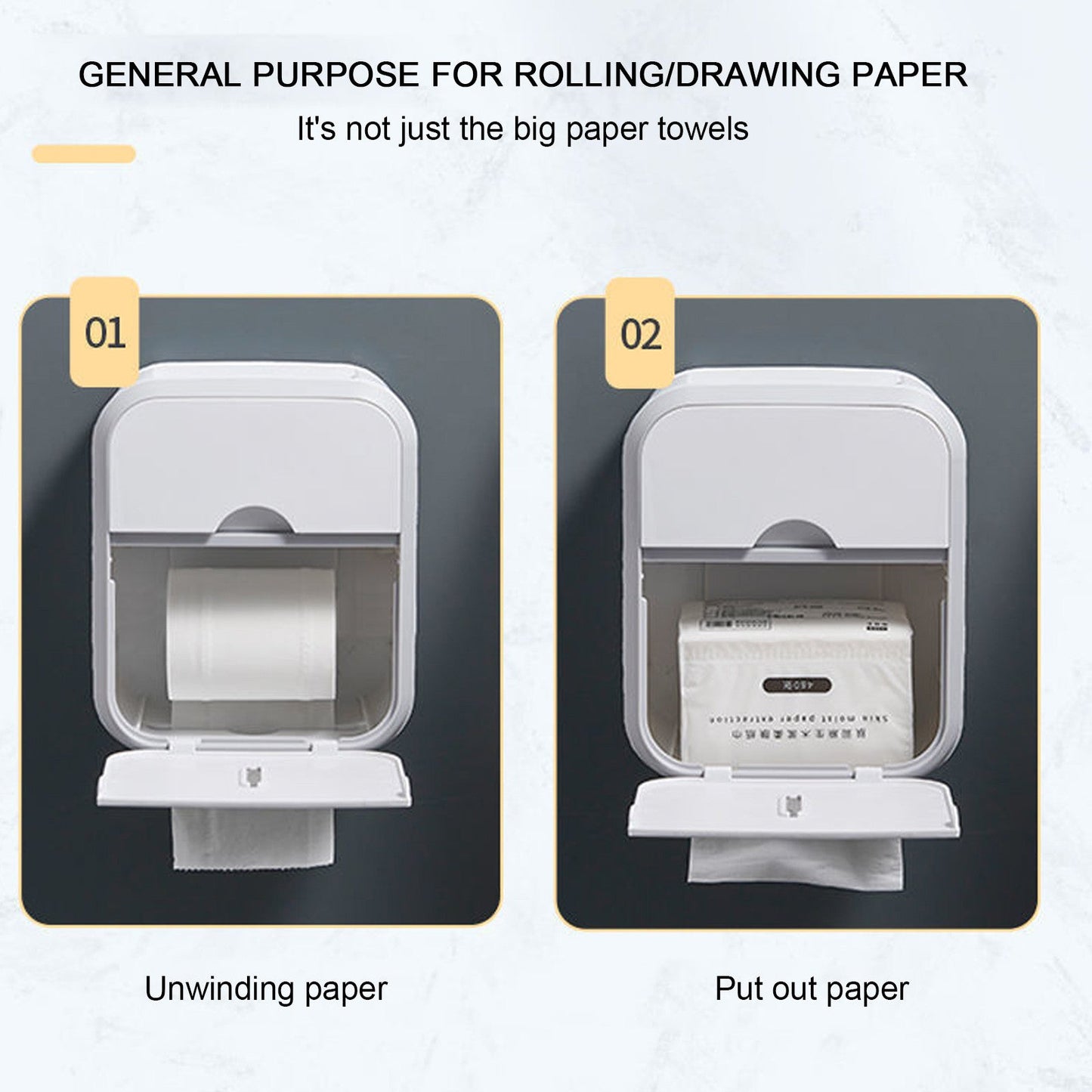 Liora — Punch-Free Wall-Mount Toilet Paper Holder with Storage Shelf