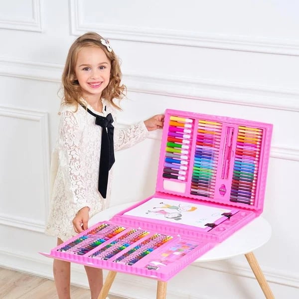Arlo ArtSet — 208-Piece Deluxe Kids Art Creativity Kit with Easel