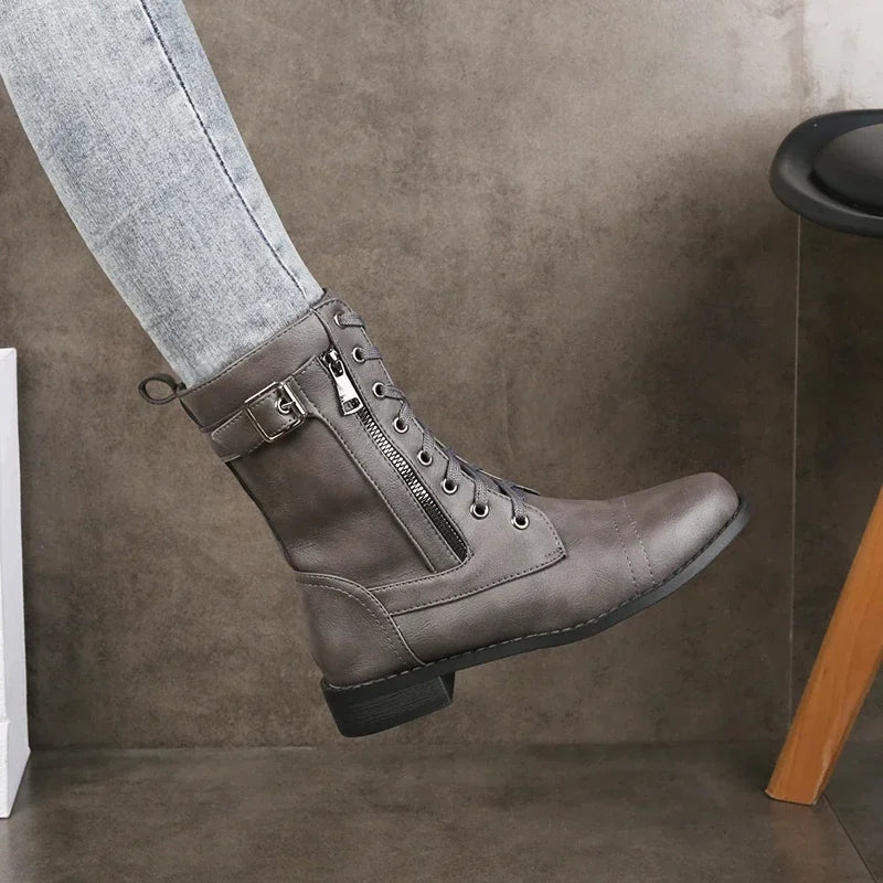 Norla — Premium leren veterlaarzen met all-terrain zool