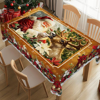 Sarellyn — Festive Christmas Tablecloth with Durable Polyester Fabric