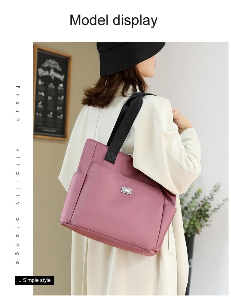 🔥Bolsa de Ombro de Nylon com Múltiplos Bolsos, Grande Capacidade e Repelente à Água
