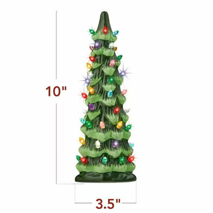 Liora — Árvore de Natal de Cerâmica Pintada à Mão com Luzes LED