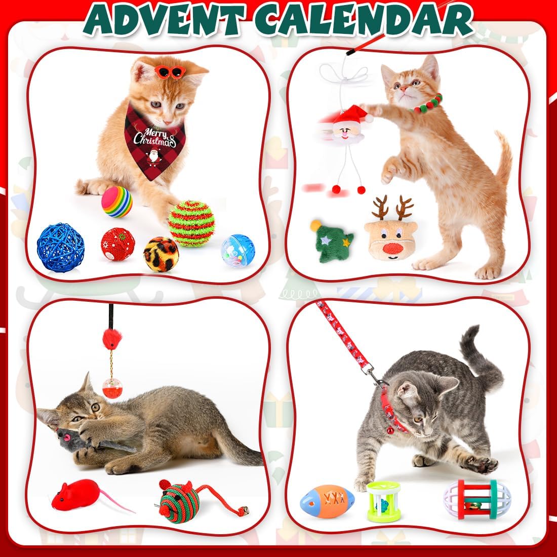 Zephyr Kitten Advent Calendar — Cat Toy Set for Holiday Play