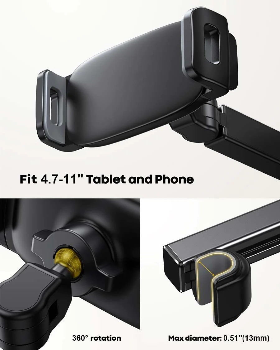 Support tablette voiture Veltor — Support réglable pour appuie-tête pour tablettes de 4,7 à 11 pouces