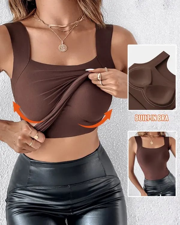 Tanktop met ingebouwde beha