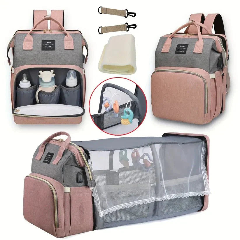 Norlia Travel Duo — Bolsa de Fraldas Conversível e Berço Portátil
