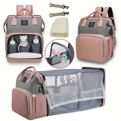Norlia Travel Duo — Bolsa de Fraldas Conversível e Berço Portátil