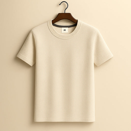 Waffle Knit Tee™ — Own Every Room with Unstoppable Comfort and Style