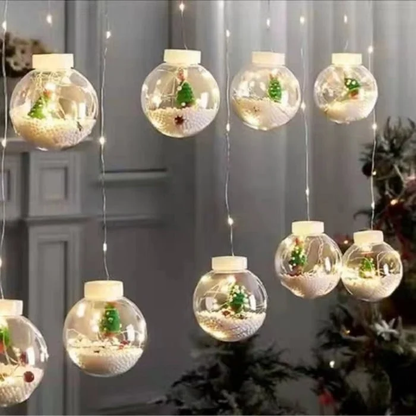 Lumora Santa Glow — Guirlande lumineuse LED de Noël avec boules 3D festives