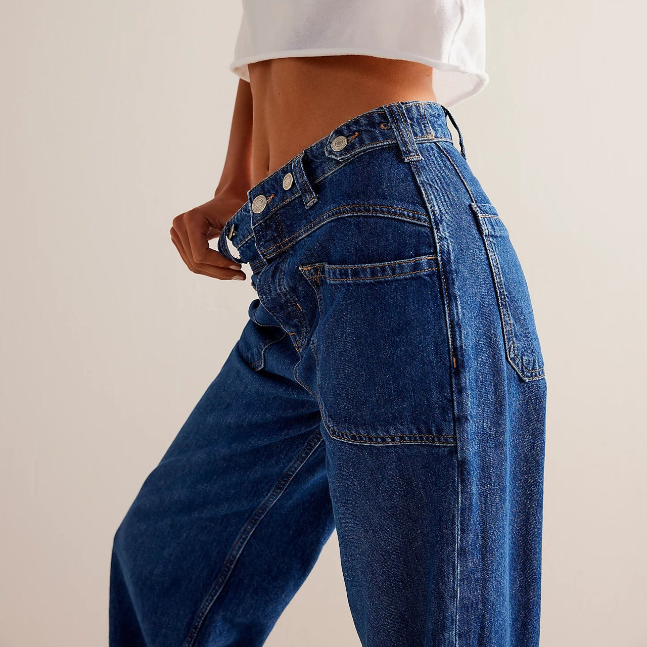 Varenza — Relaxed High-Rise Wide Leg Jeans with Vintage Wash
