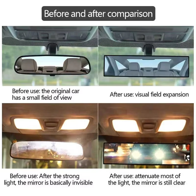 VastraView™ Panoramic Mirror — Own Every Lane with Crystal-Clear, Blind Spot-Free Confidence