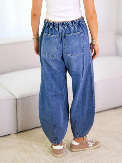 Elnora — Women’s Relaxed Fit Denim Pants with Drawstring Waist