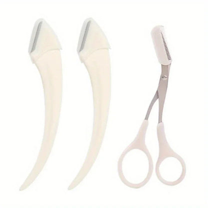 Liora — Ensemble de 3 taille-sourcils en acier inoxydable pour un toilettage précis