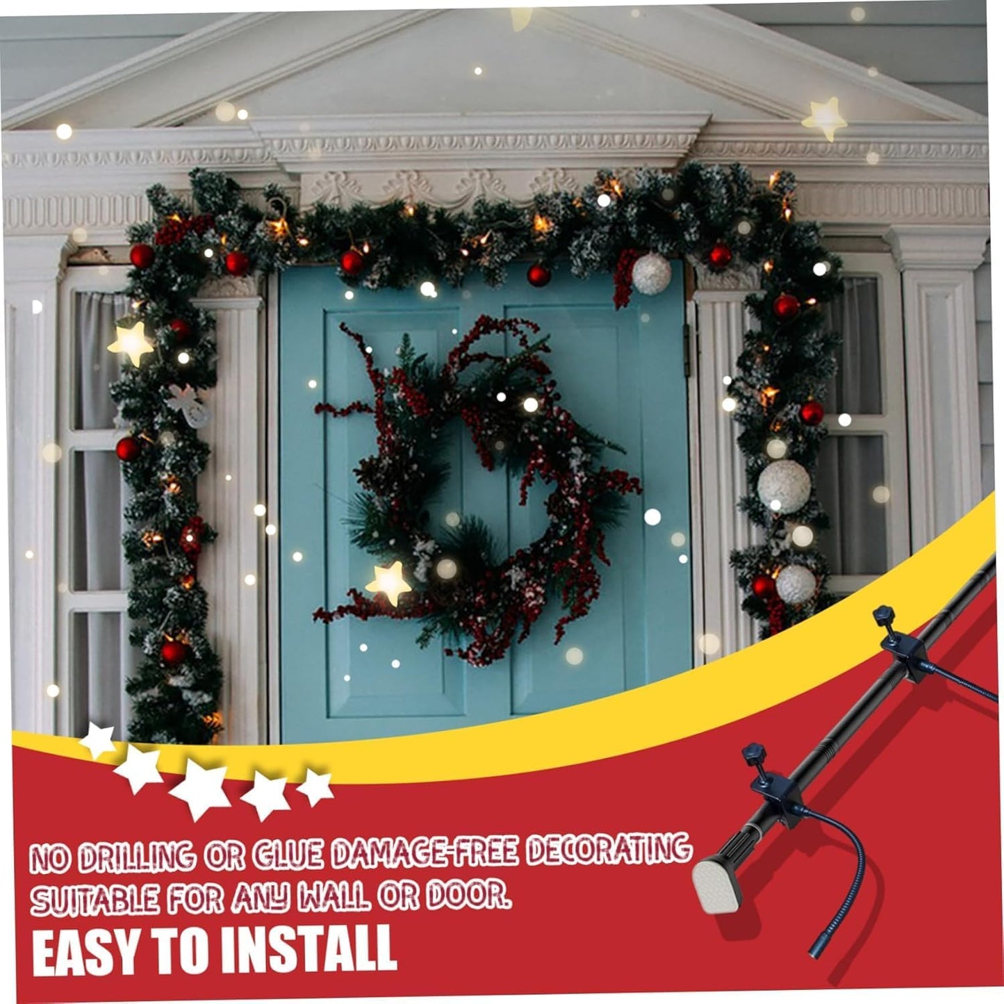 FestivaGrip™ — Secure Your Holiday Joy with Effortless, Stunning Door Decor