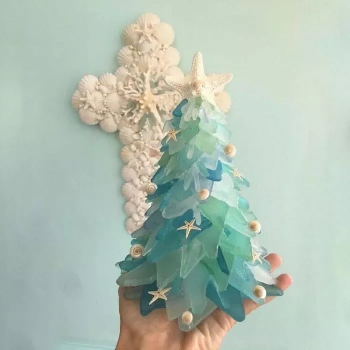 Sea Glass Christmas Tree 20$ TODAY ONLY