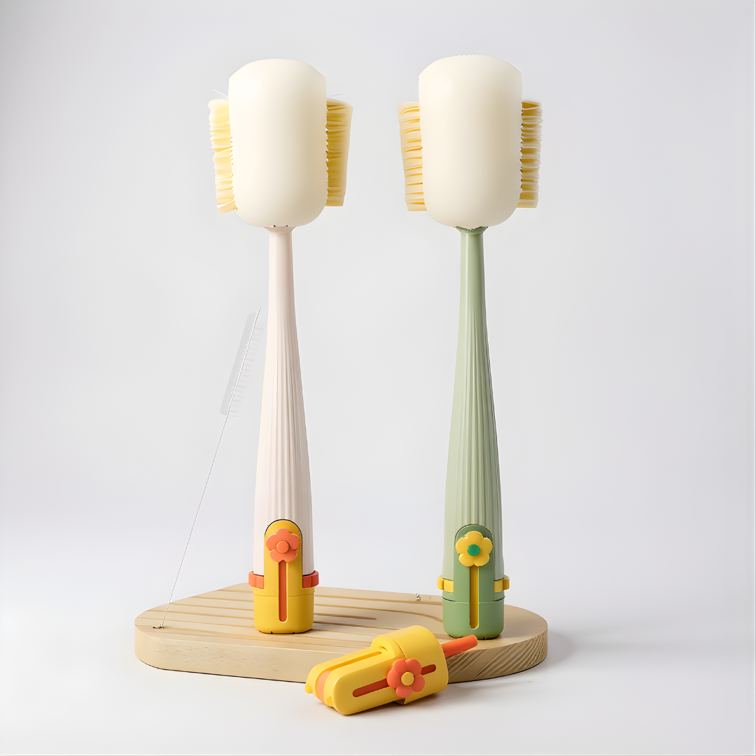 Snufra CleanPro — 5-in-1 Bottle and Glass Cleaning Brush with Ergonomic Grip