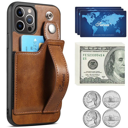 3-in-1 Wrist Band Card Holder Bracket Case for iPhone.