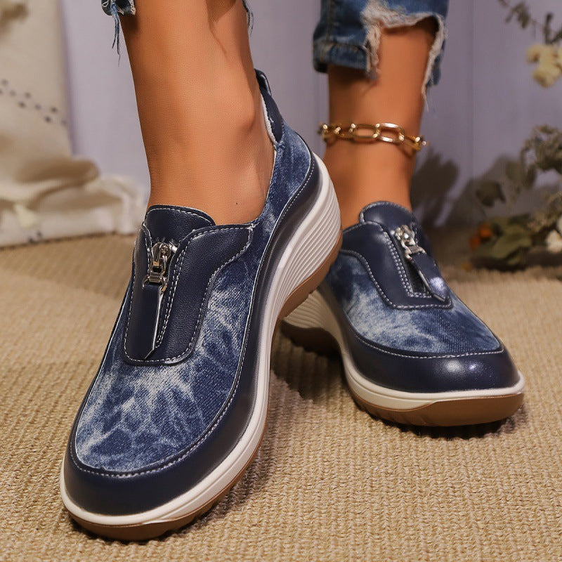 Malinor DenimSlip-On Shoes — Orthopedic Casual Comfort with Cushioned Sole