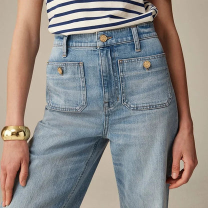 Norla Jeans — High-Waist Loose Fit Denim Trousers with Stretch