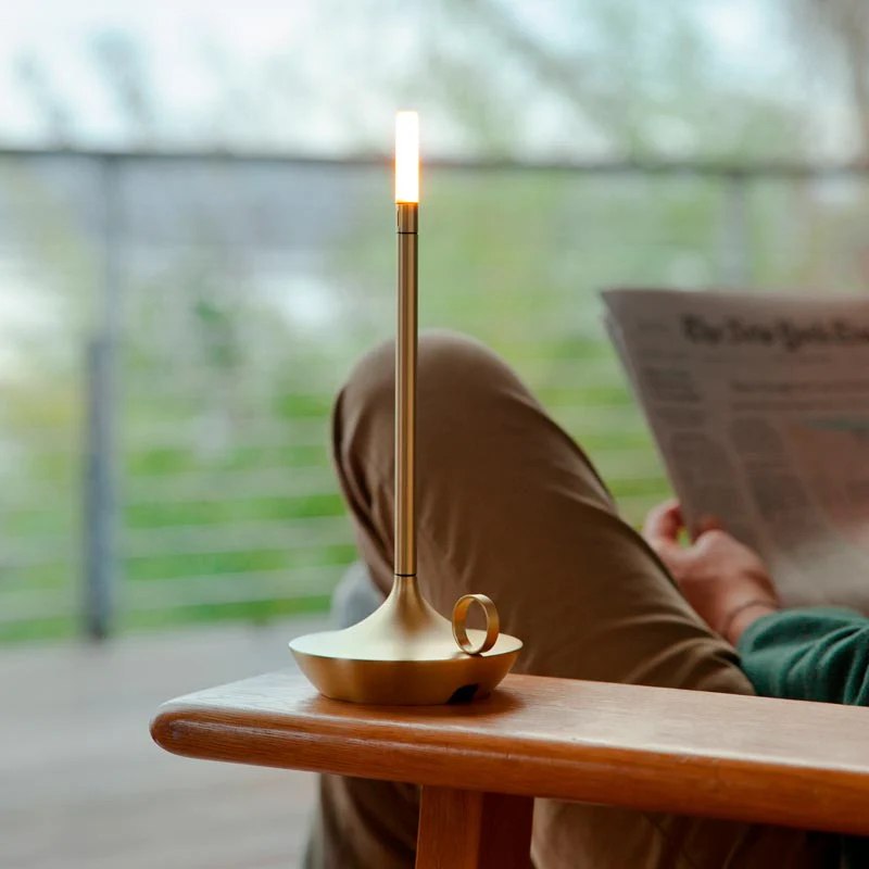 Lumiri Candlestick Lamp — Scandinavian Touch Lamp with Adjustable Brightness
