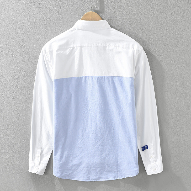 Soren Shirt — Lightweight Cotton Summer Shirt with Two-Tone Design