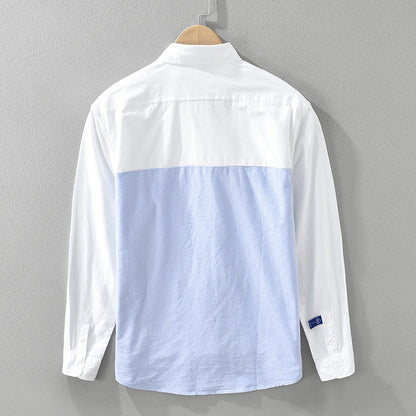 Soren Shirt — Lightweight Cotton Summer Shirt with Two-Tone Design