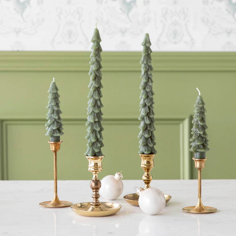 FrostLume™ Evergreen Taper Candles — Wrap Your Home in Cozy, Heartwarming Glow Instantly