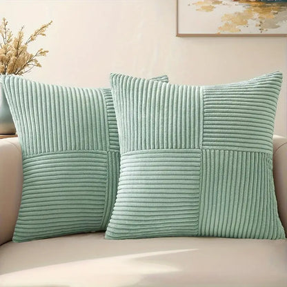 Soren Set — Modern Boho Corduroy Pillow Covers with Ribbed Texture