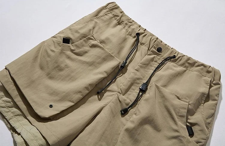 Asheron — Lightweight Nylon Cargo Shorts with Adjustable Fit