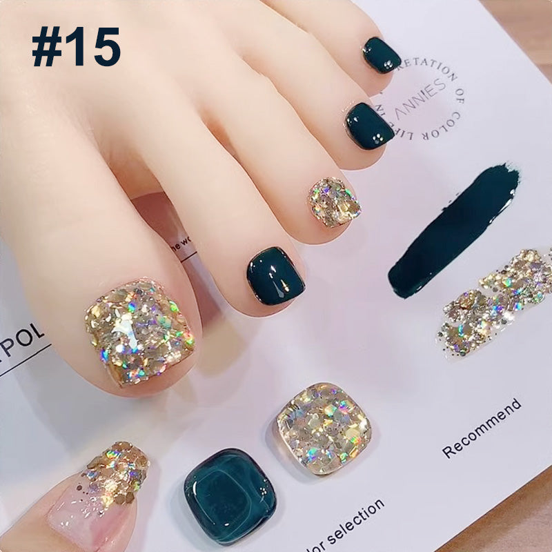 Duo de vernis à ongles Liora — Ensemble de vernis pailleté bicolore avec brillance longue durée