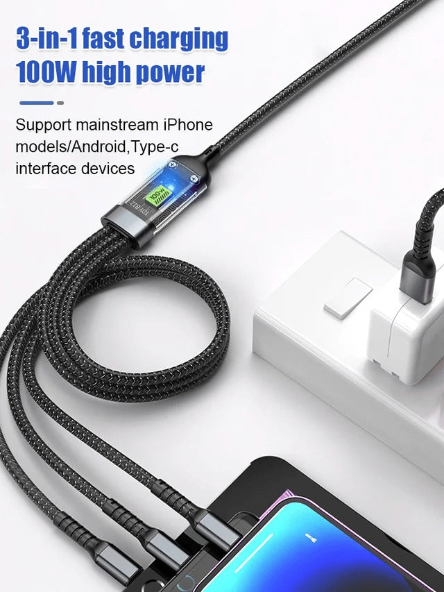 3-in-1 Fast Charging Data Cable 7$ TODAY ONLY